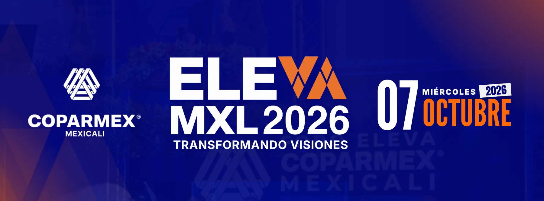 Logotipo ELEVA MXL 2026 y COPARMEX Mexicali